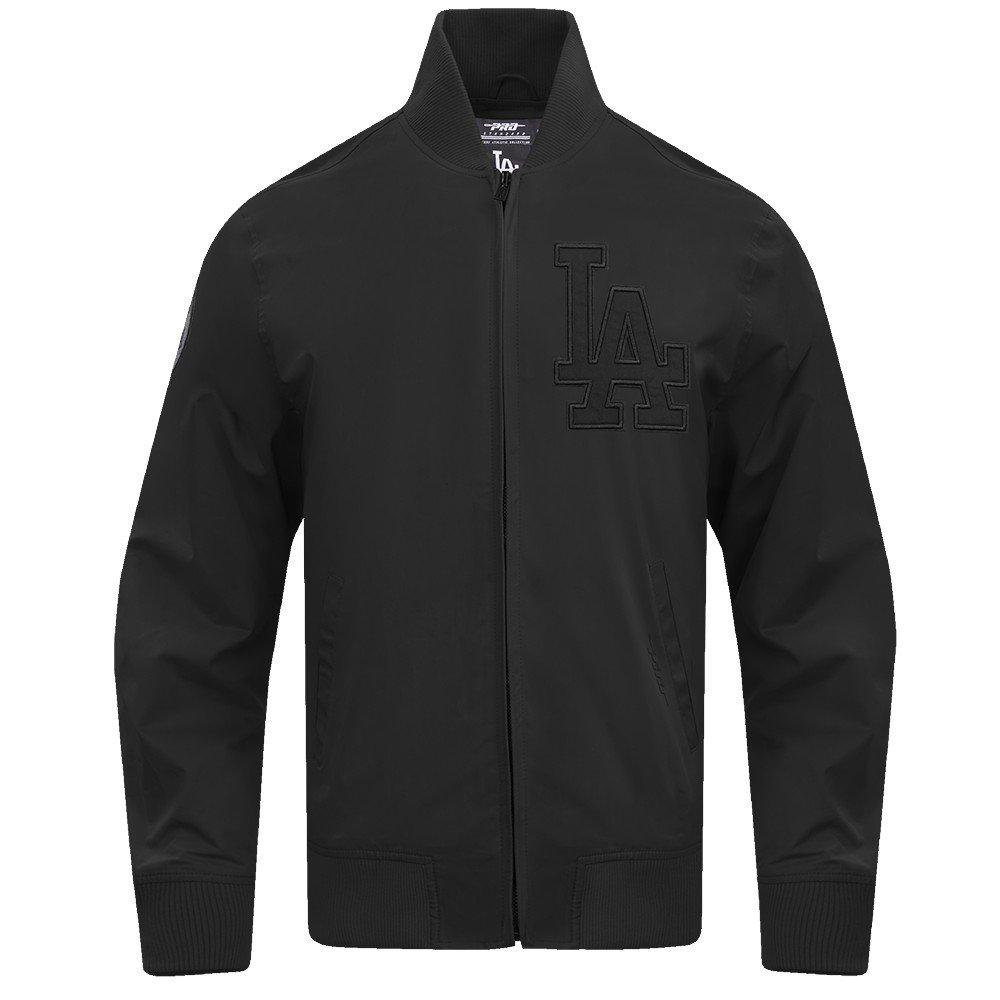 Pro Standard Men's MLB Los Angeles Dodgers Neutral Twill Jacket - Black - BLACK